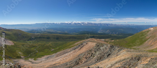 Beautiful view from the Aktash repeater (Aktashsky transponder). Altai republic, Russia photo