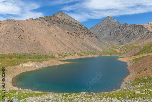 Lake of mountain spirits (Mountain Spirit lake).  Near Aktash village, Altai republic, Russia. photo