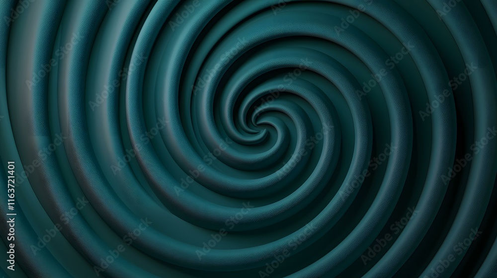 Obraz premium The image contains a teal, spiraling, textured pattern.