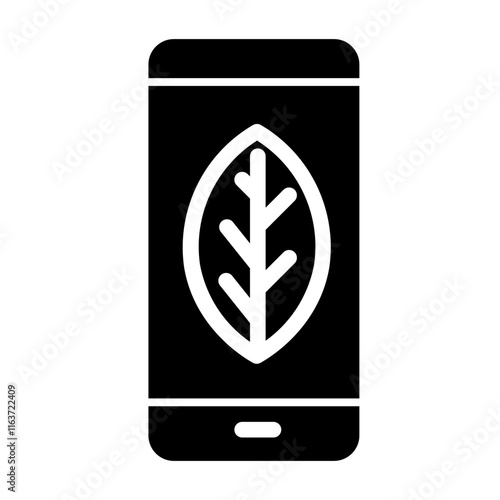 mobile farmer glyph icon