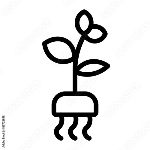 agricultural planting seeds line icon