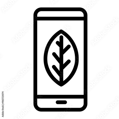 mobile farmer line icon