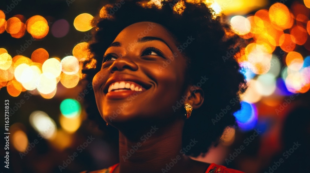Night Lights and Smiles: A Portrait of Joy Night Lights and Smiles: A Portrait of Joy