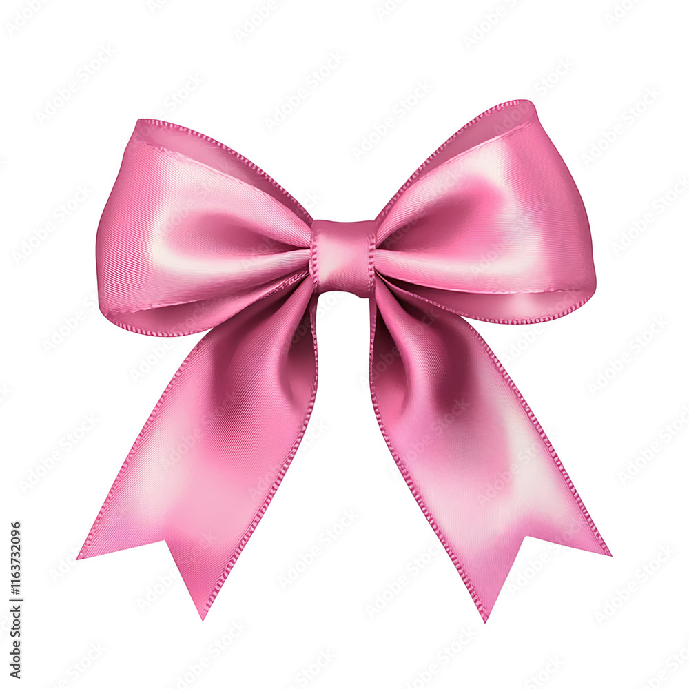 pink satin ribbon bow on transparent background pink satin ribbon bow on transparent background