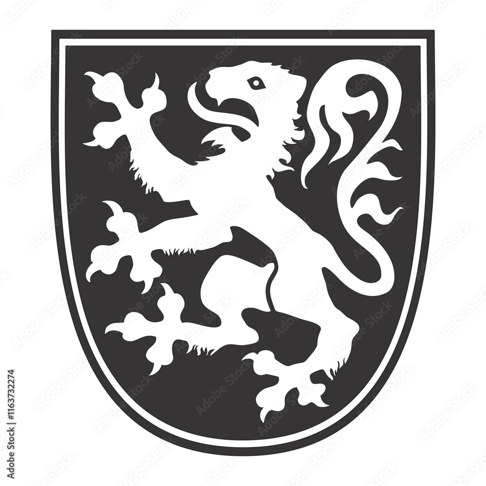 Shield with Wreath, Scroll, and Crown - Ornamental Gradient Design for Heraldic and Decorative Use Shield with Wreath, Scroll, and Crown - Ornamental Gradient Design for Heraldic and Decorative Use