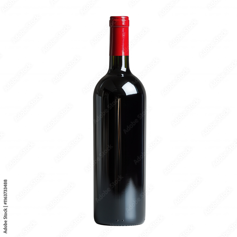 Premium Red Wine Bottle with Foil Wrap, High-Quality Wine Packaging Premium Red Wine Bottle with Foil Wrap, High-Quality Wine Packaging