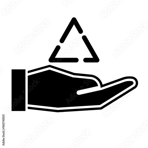 care about recycling glyph icon