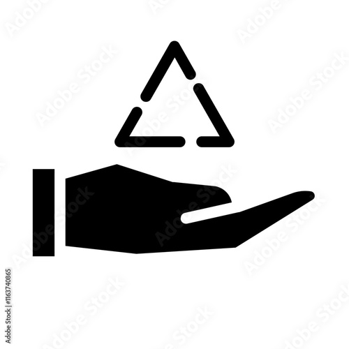 care about recycling solid icon