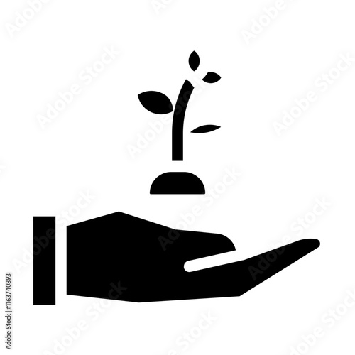 care for vegetables solid icon