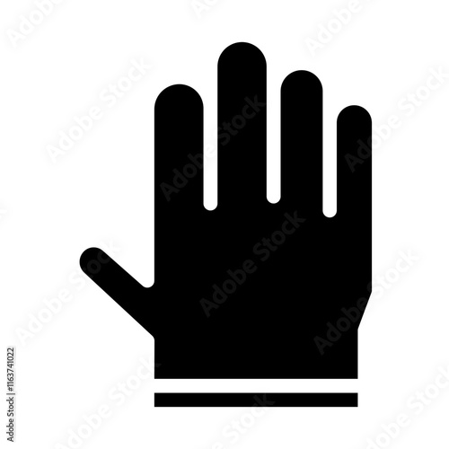 land gloves solid icon