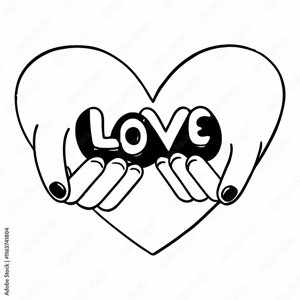 Love, Love typography design, Love icon silhouette Love, Love typography design, Love icon silhouette
