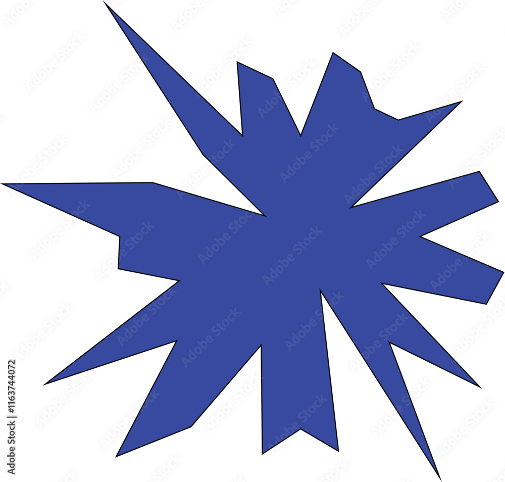 Obraz premium An abstract isolated star burst shape design element.