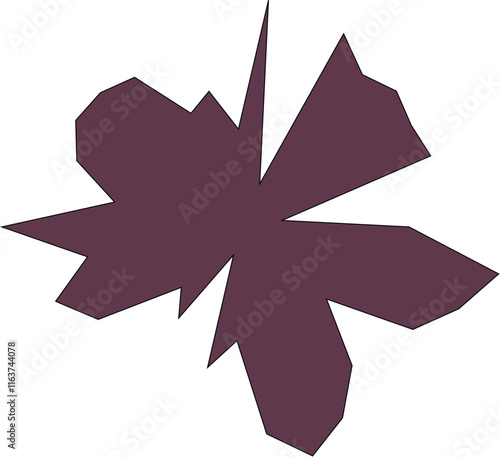 An abstract isolated star burst shape design element.