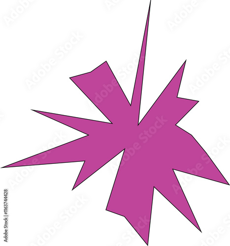 An abstract isolated star burst shape design element.