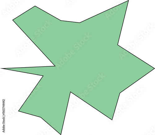 An abstract isolated star burst shape design element.