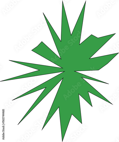 An abstract isolated star burst shape design element.