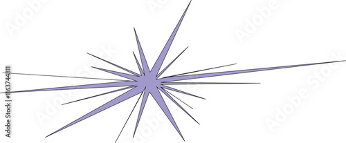 An abstract isolated star burst shape design element.