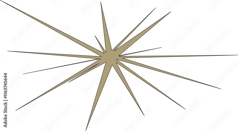 Obraz premium An abstract isolated star burst shape design element.