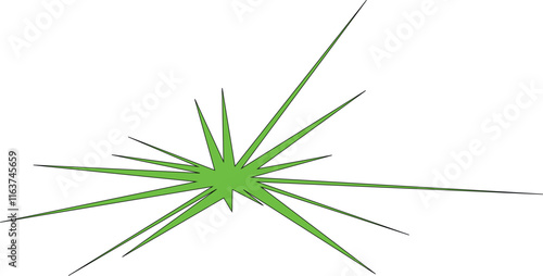 An abstract isolated star burst shape design element.