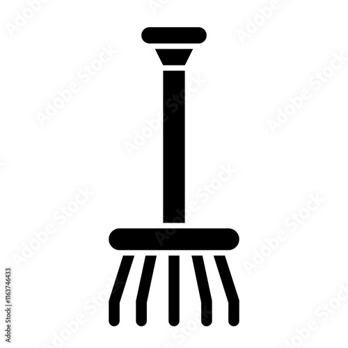 rice rake glyph icon