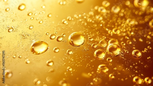 Wallpaper Mural Air bubbles in transparent liquid substance. Vector realistic illustration of water or gel texture, oil drops, beauty care collagen serum, hyaluron skin essense smear. Aqua purity. Abstract background Torontodigital.ca