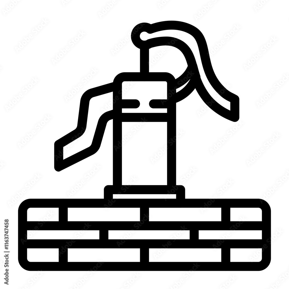 Fototapeta premium Surface Pump line icon
