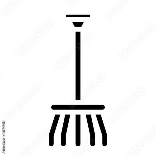 rice rake solid icon