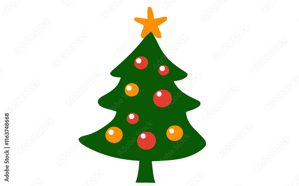 Christmas Tree Icon with green color shape Christmas Tree Icon with green color shape