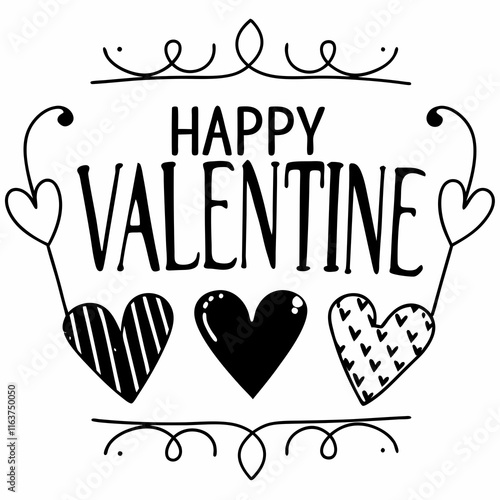 Happy valentine day, Happy valentine day typography design