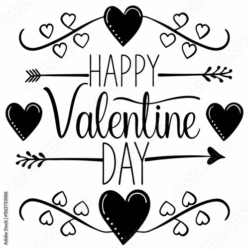Happy valentine day, Happy valentine day typography design