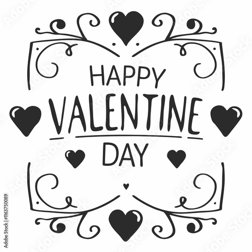 Happy valentine day, Happy valentine day typography design