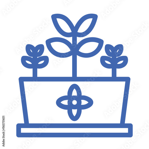 flower pot color icon