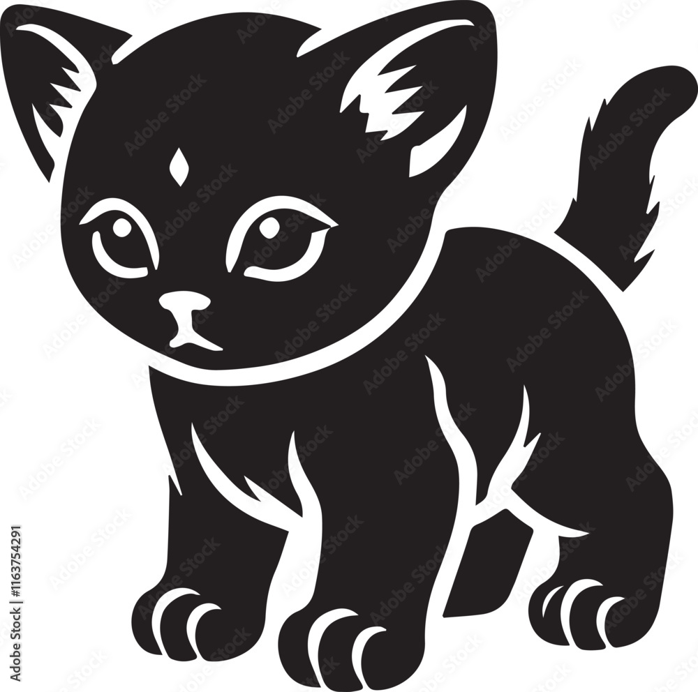 Obraz premium black cat