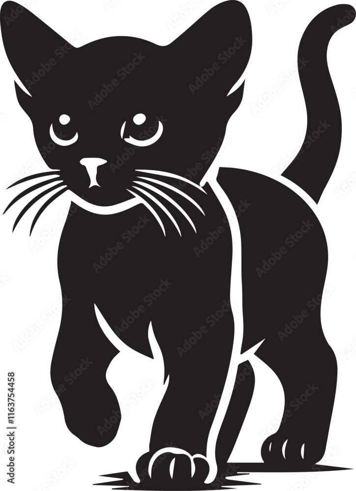 Obraz premium black cat