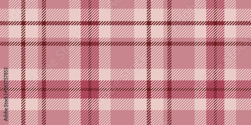 A soft pink plaid pattern with dark and light lines creating a warm textile design perfect for fabric or wallpaper use