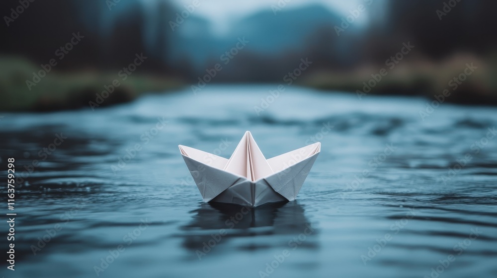 Perseverance of a Paper Boat Nature Photography Amidst Rushing Streams and Tranquil Waters Perseverance of a Paper Boat Nature Photography Amidst Rushing Streams and Tranquil Waters