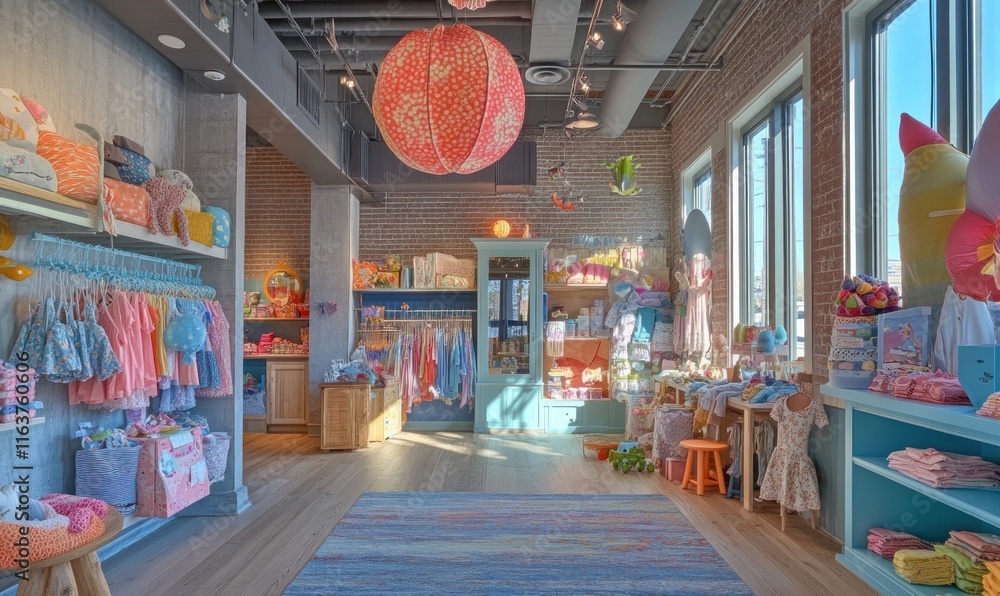 Obraz premium A Colorful Children's Clothing Boutique