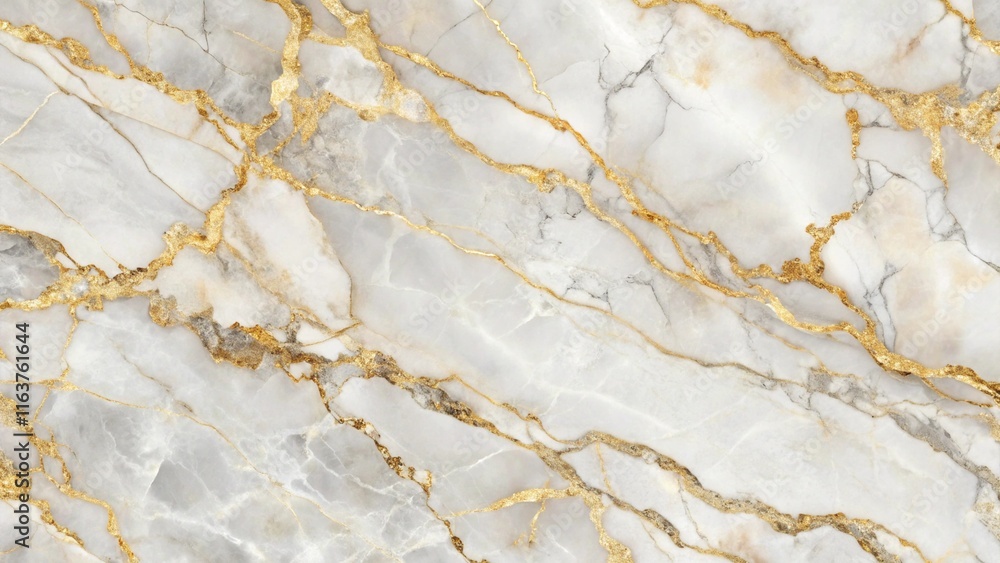 A white surface with delicate gold and gray veins resembling natural marble. The texture appears smooth and luxurious. A white surface with delicate gold and gray veins resembling natural marble. The texture appears smooth and luxurious.