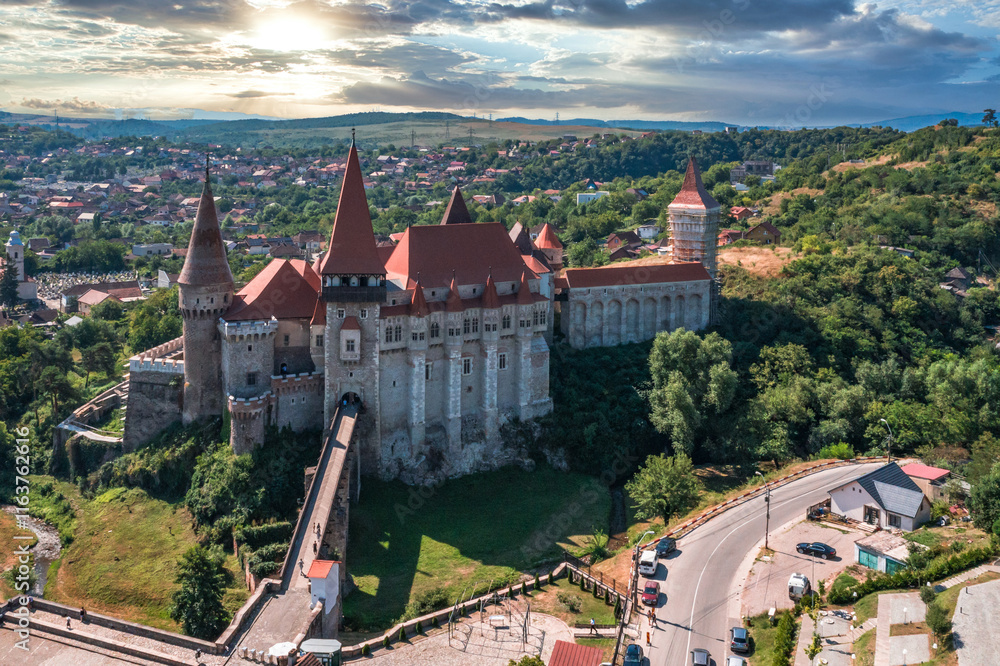 Corvin Castle, a fanmous landmark in Transylvania region in Romania