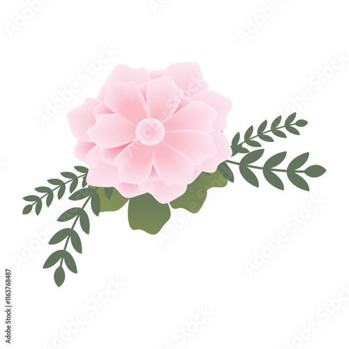 Pink Flower Illustration