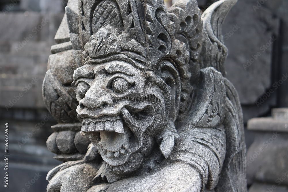 Protective statue of the Indonesian temple Protective statue of the Indonesian temple