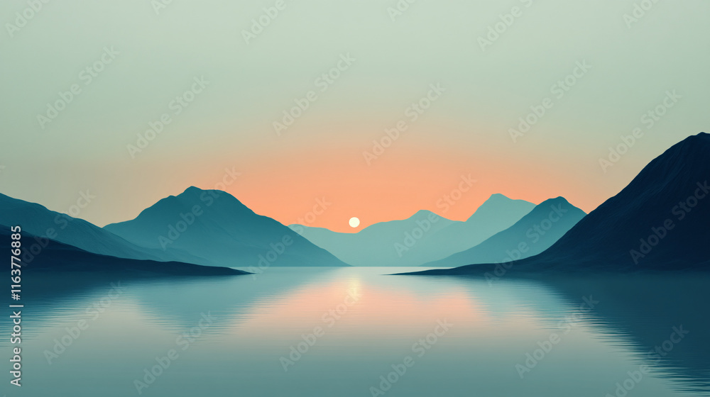 A beautiful sunset with light blue and cream hues blending together, perfect for a soft, serene background wallpaper or presentation design. A beautiful sunset with light blue and cream hues blending together, perfect for a soft, serene background wallpaper or presentation design.