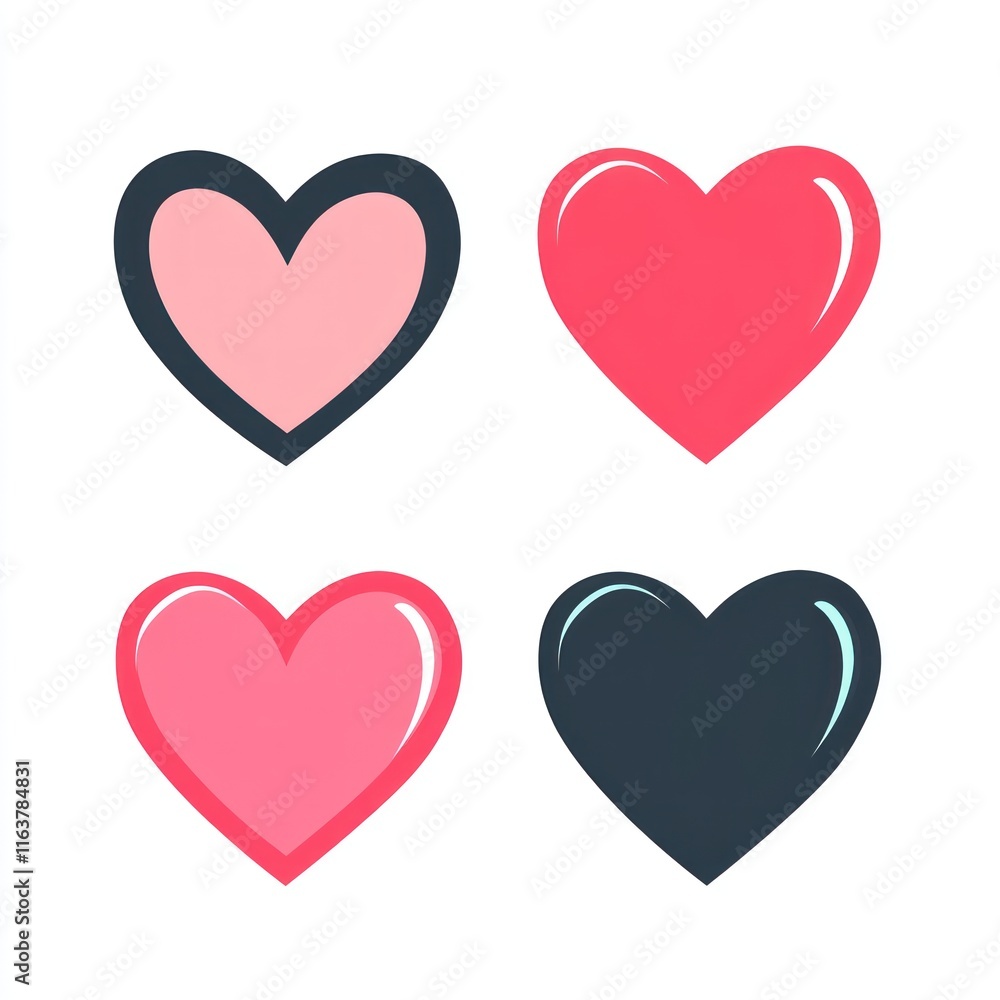 Heart icon Romantic vector symbol Simple Isolated on White Background Generative AI Heart icon Romantic vector symbol Simple Isolated on White Background Generative AI