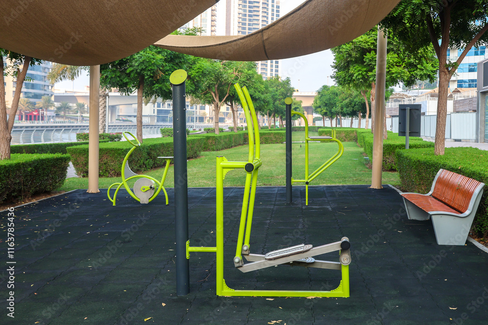 Outdoor sports ground with sun shelter for hot season. Outdoor sports ground with sun shelter for hot season.