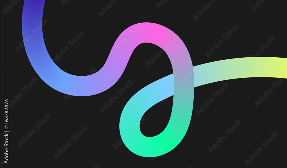 Abstract Background with Gradient Lines. 3d Fluid Graphic Shapes. Dynamic Liquid Curve Colorful Stripes. Modern Design of Minimal Color Swirl Abstract Background with Gradient Lines. 3d Fluid Graphic Shapes. Dynamic Liquid Curve Colorful Stripes. Modern Design of Minimal Color Swirl