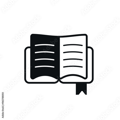 Book icon. Open book icon vector. Ebook icon