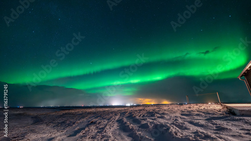 Aurora explosion and starry sky on Christmas Eve 2024 in Iceland