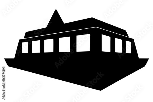 silhouette of the house