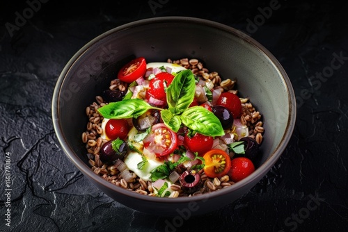 Fragrant Basil Leaves add Emerald Touch to the Caprese photo