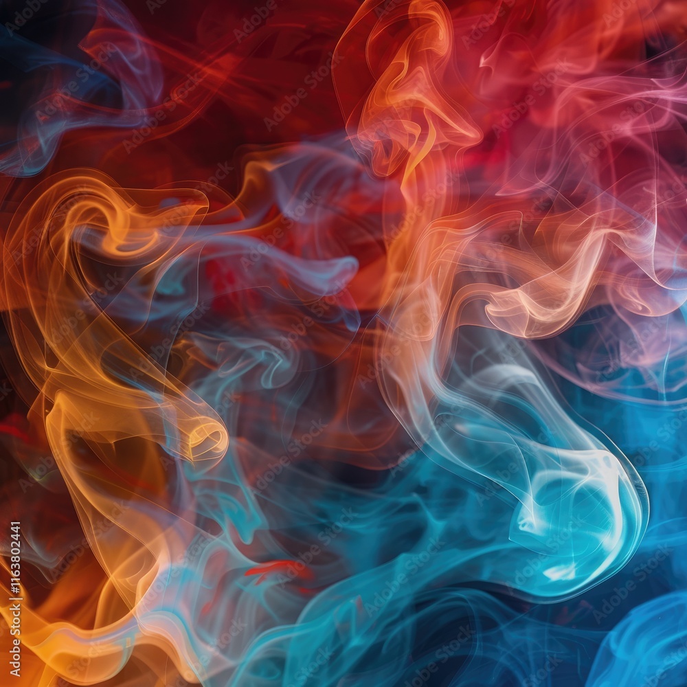 An abstract swirl of colorful smoke blending red and blue tones on a dark background, conveying a sense of motion and energy. An abstract swirl of colorful smoke blending red and blue tones on a dark background, conveying a sense of motion and energy.